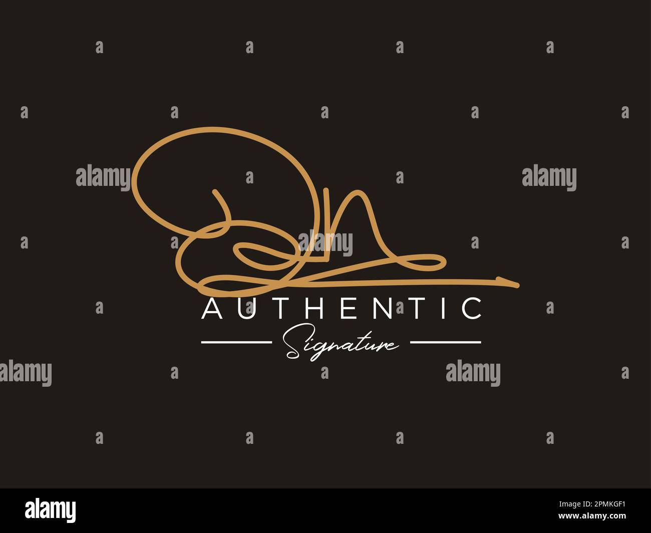 ON Signature Logo Template Vector Stock Vector Image & Art - Alamy