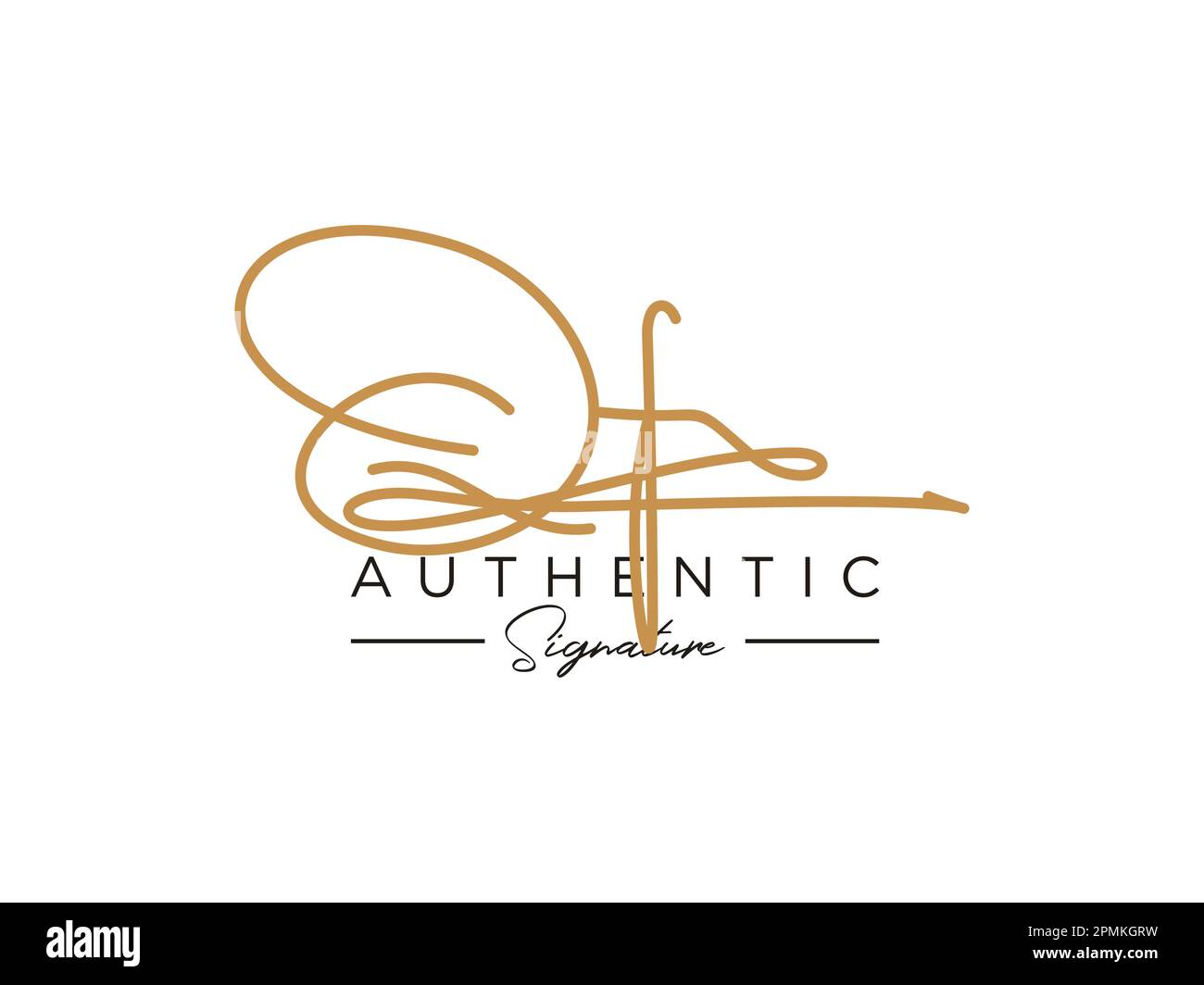 QF Signature Logo Template Vector. Stock Vector