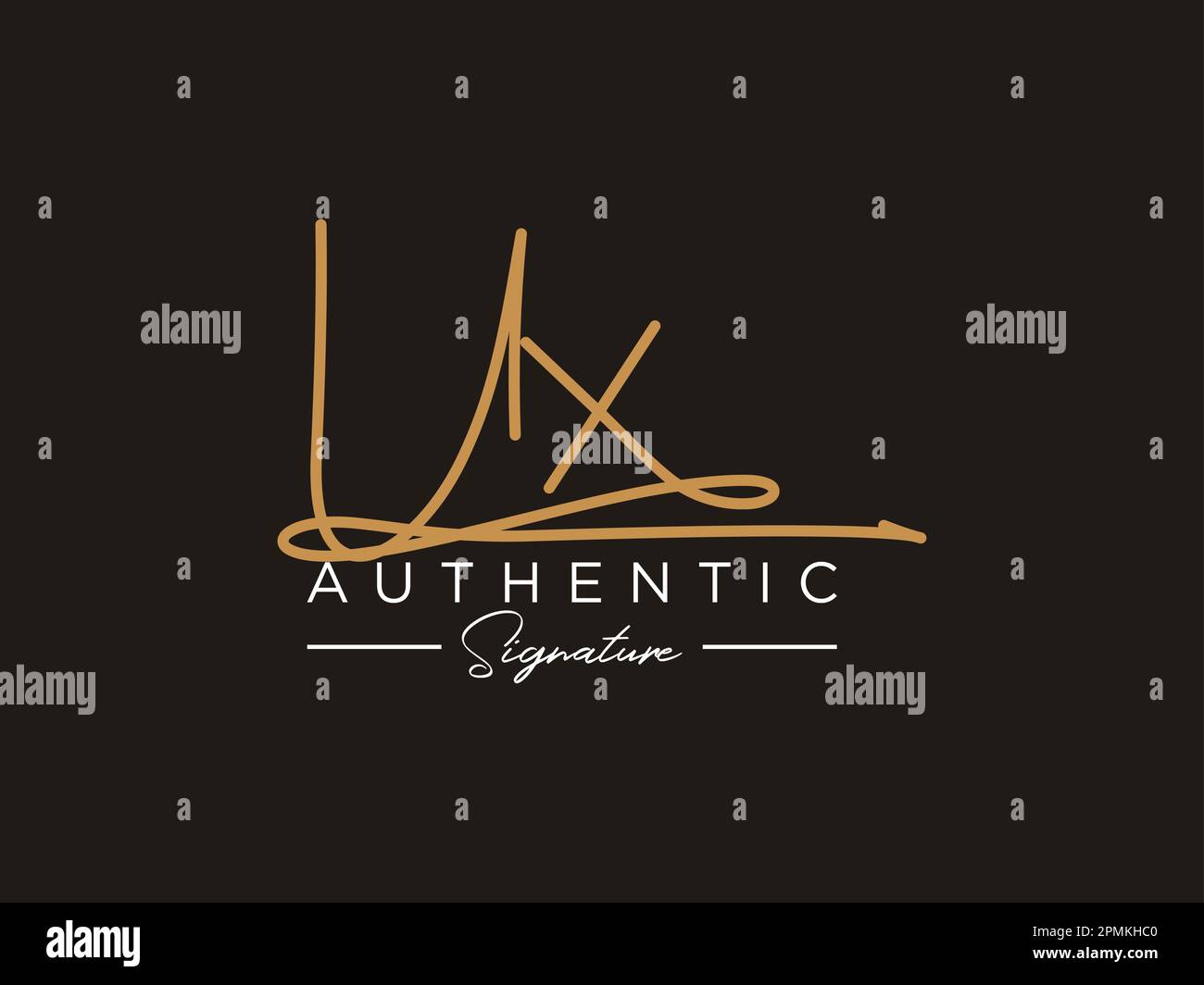 UX Signature Logo Template Vector Stock Vector Image & Art - Alamy