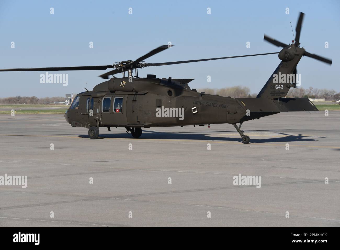 A U.S. Army UH60 Black Hawk assigned to the Iowa Army National Guard’s