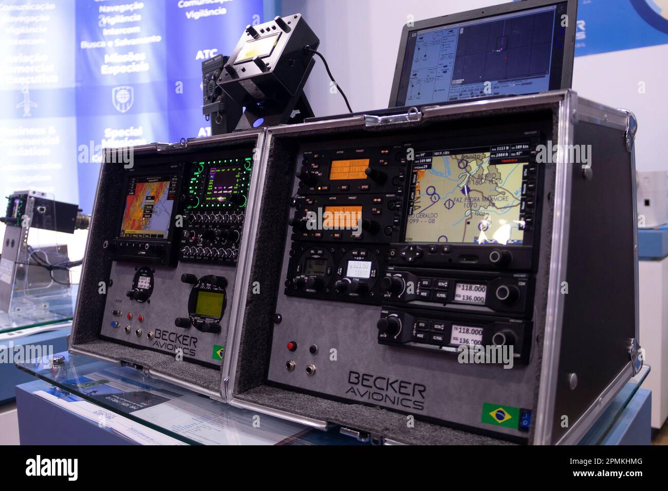 Rio De Janeiro, Brazil. 13th Apr, 2023. Becker Avionics Brasil ...