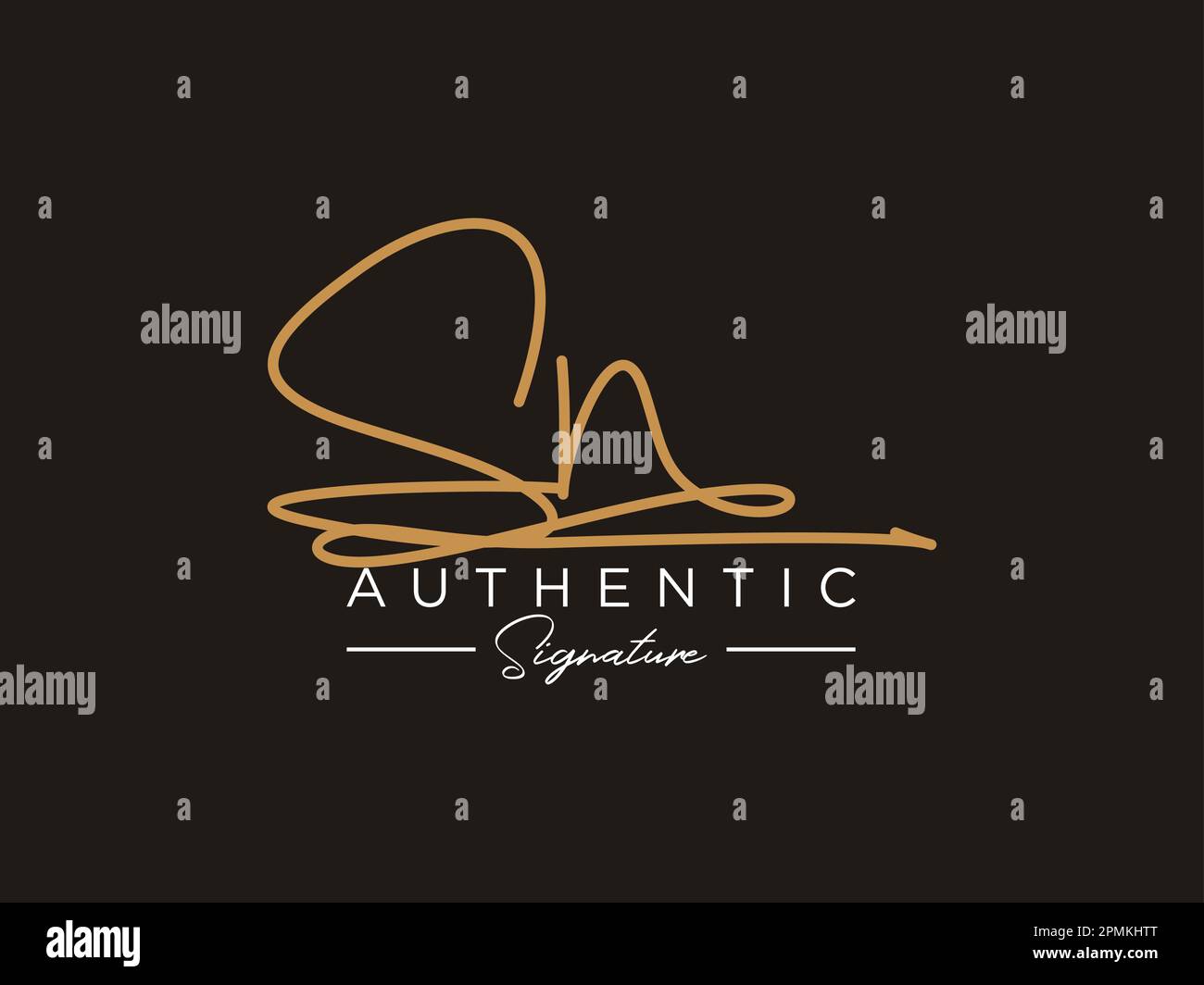 SN Signature Logo Template Vector Stock Vector Image & Art Alamy