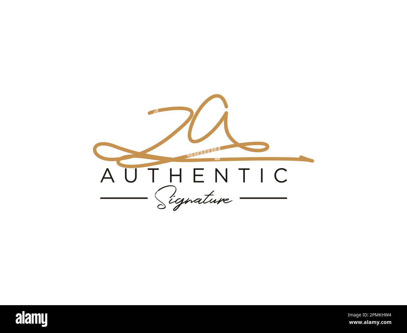 ZA Signature Logo Template Vector Stock Vector Image & Art - Alamy