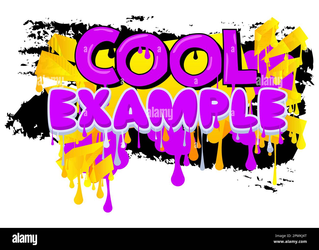 Cool Example. Graffiti tag. Abstract modern street art decoration