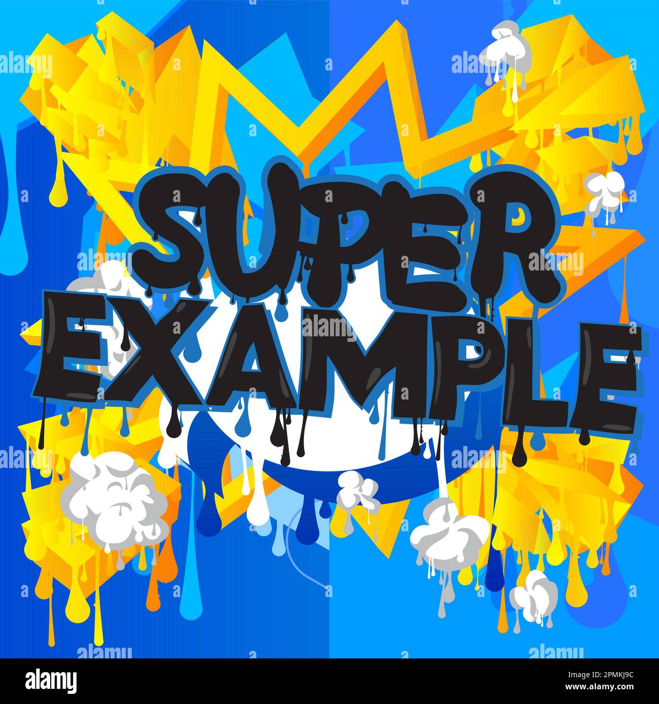 Super Example. Graffiti tag. Abstract modern street art decoration