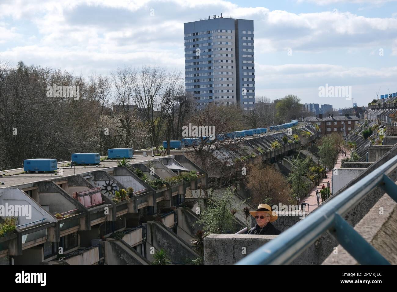 London, UK. A view of Rowley Way or Alexandra Road from the Grade II