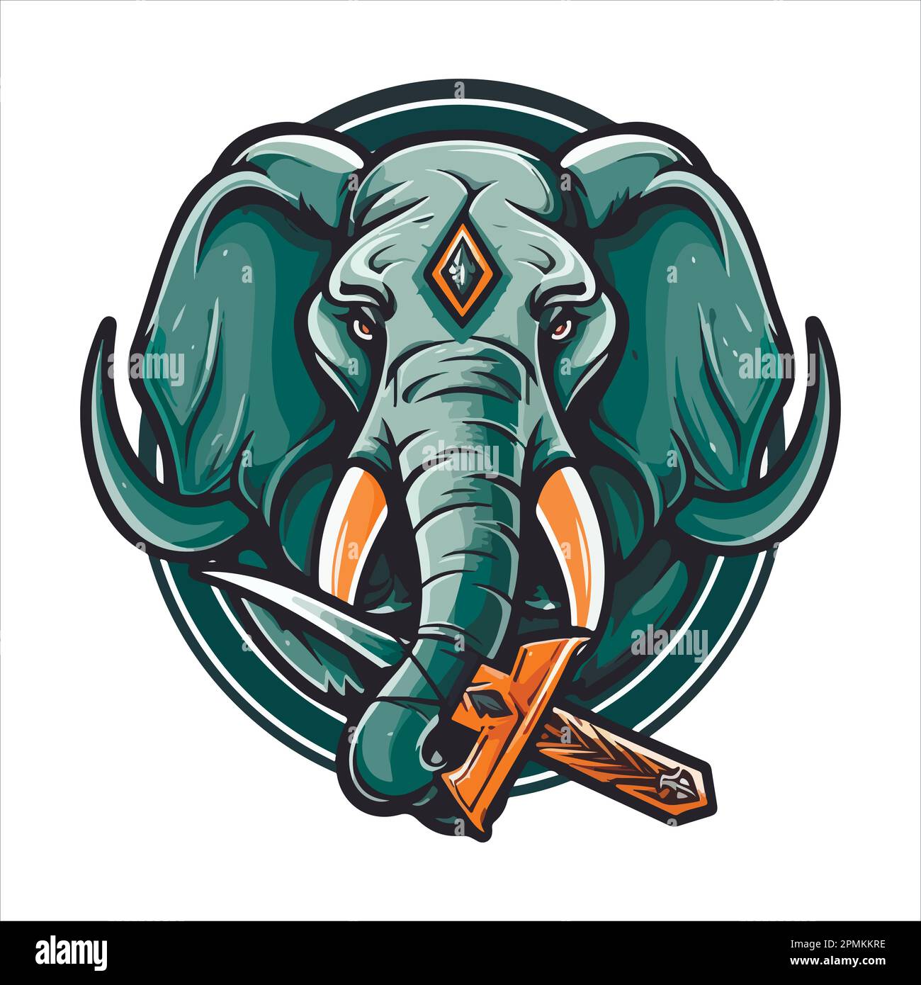 elephant mascot logo design vector with modern illustration concept