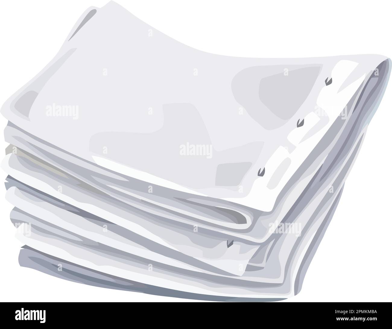 Stack of folded napkins on white background Stock Vector Image & Art