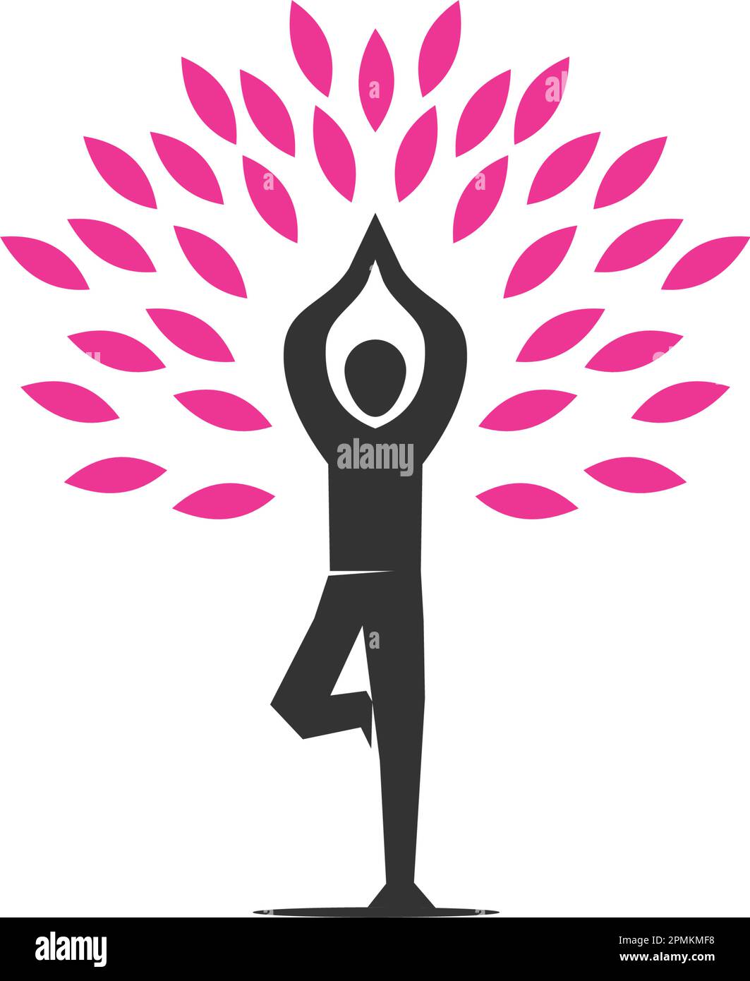 yoga logo template. Icon Illustration Brand Identity. Isolated and flat