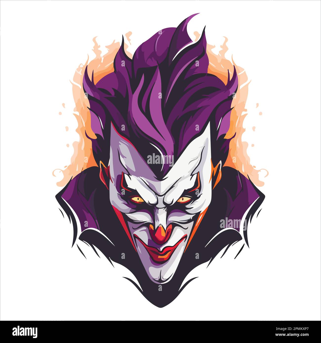 Premium Vector  Crazy gamer. joker gamer concept. e-sport logo - vector  illustration