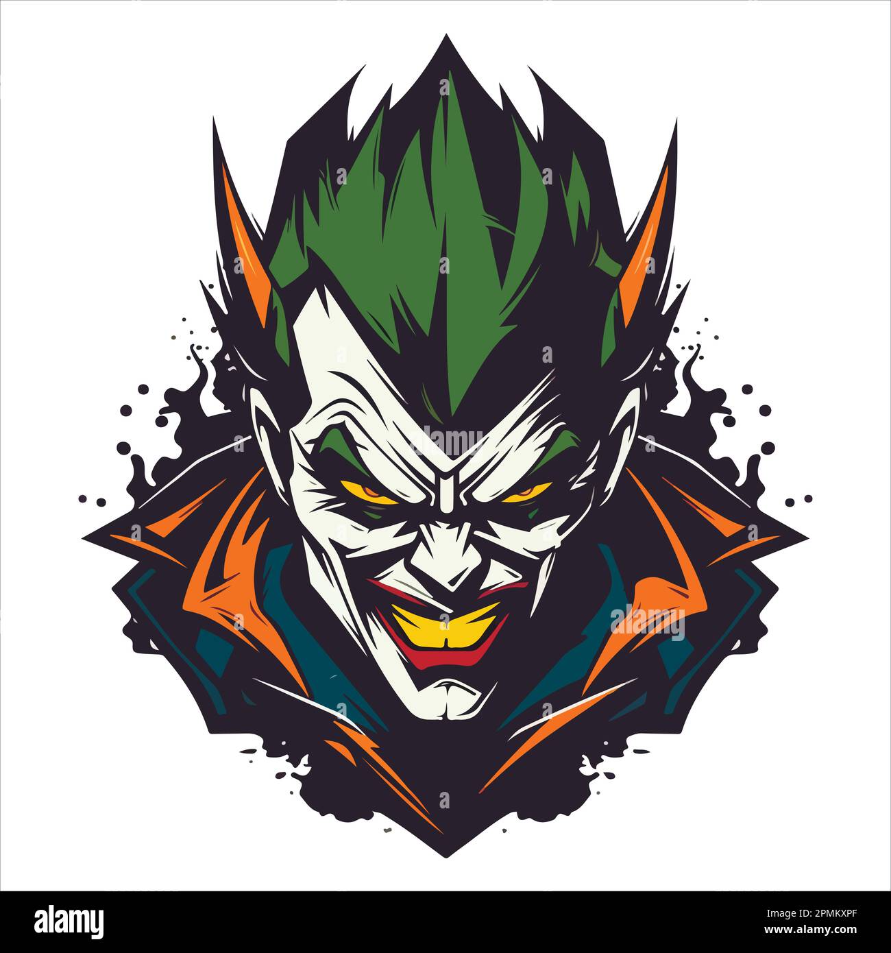 Premium Vector  Crazy gamer. joker gamer concept. e-sport logo - vector  illustration