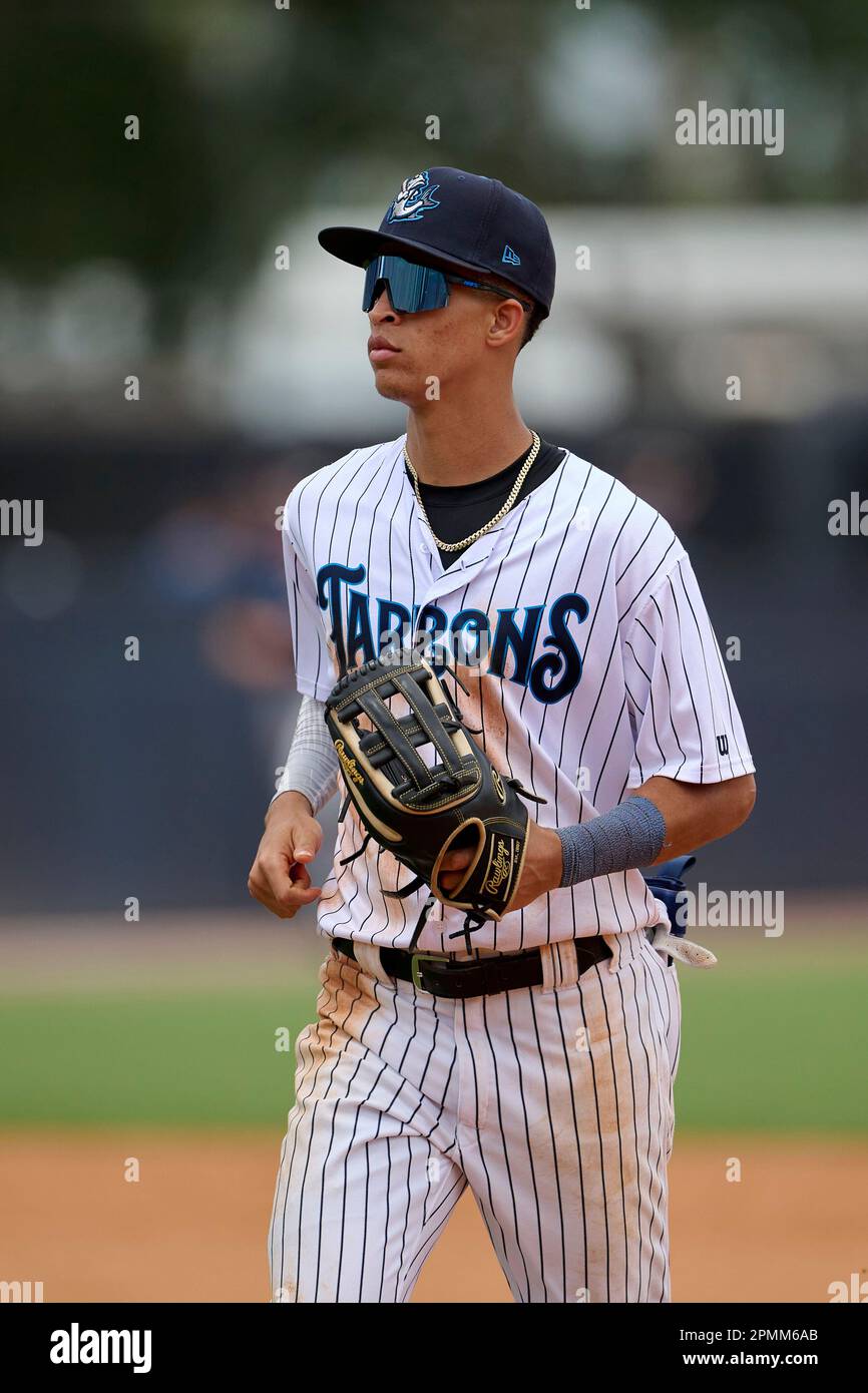 Tampa Tarpons outfielder Nelson Medina (3) during an MiLB Florida State  League baseball game against the Lakeland Flying Tigers on April 9, 2023 at  George M. Steinbrenner Field in Tampa, Florida. (Mike