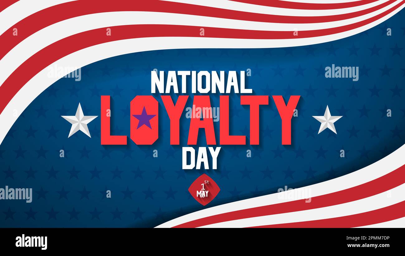 National day Of Loyalty in America with the United States flag theme design with blue background vector illustration. Stock Vector