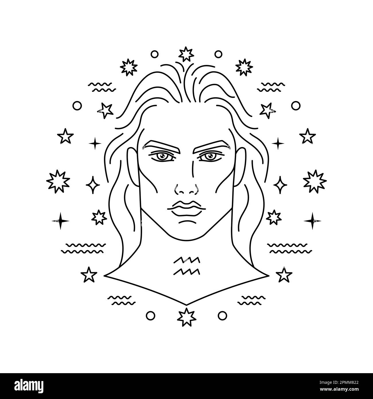 Aquarius Zodiac Sign Stock Vector Image Art Alamy Aquarius Zodiac Sign Stock Vector Image Art Alamy