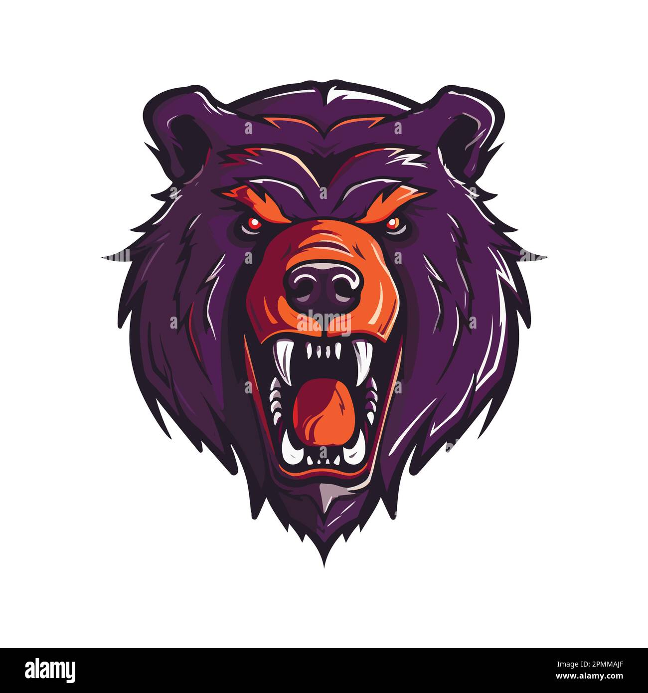 Modern professional grizzly bear logo for a sport team Stock Vector