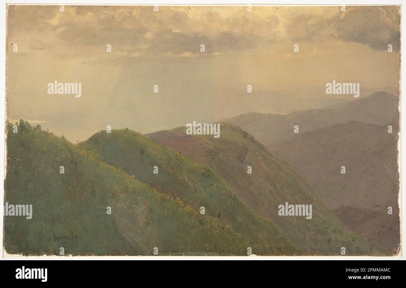 Drawing, Mountains in Jamaica; Frederic Edwin Church (American, 1826 ...
