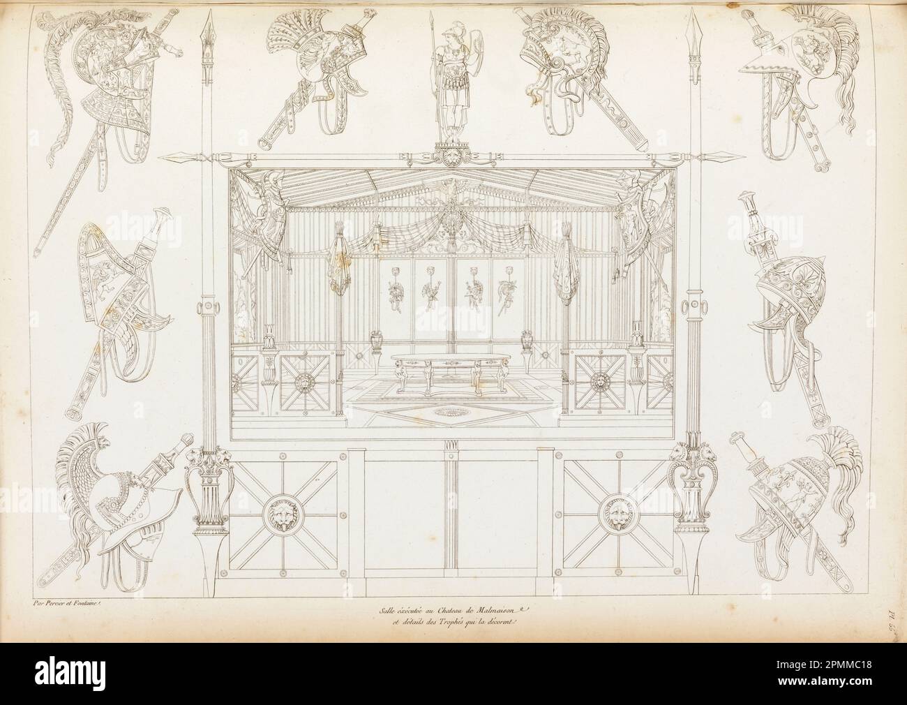 Print, Salle éxécuté au Chateau Malmaison (Room Designed for Chateau  Malmaison), plate 55, in Recueil de decorations interieures (Collection of  Interior Decorations); Designed by Charles Percier (French, 1764–1838),  Pierre-François-Léonard Fontaine ...