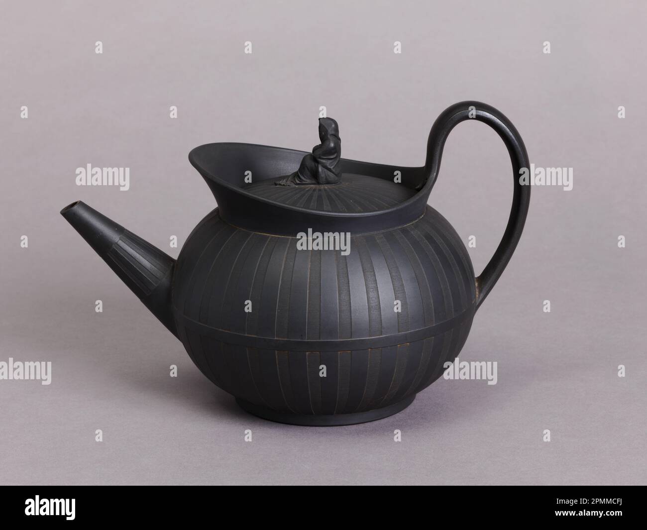 Black Basalt Teapot with Sybil Finial Teapot And Cover; Manufactured by