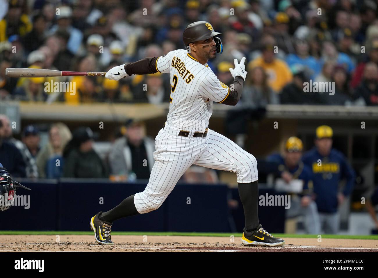 San Diego Padres' Xander Bogaerts batting during the second inning