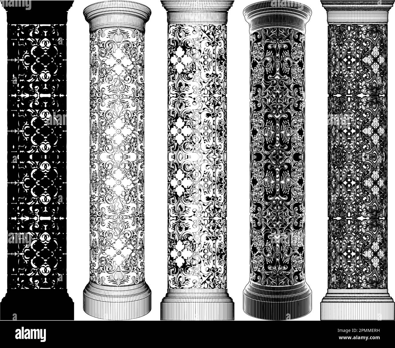 Classic Column Pillar Vector. Illustration Isolated On White Background