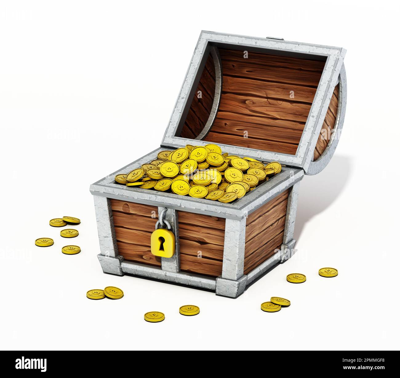 Treasure chest gold coins hi-res stock photography and images - Alamy