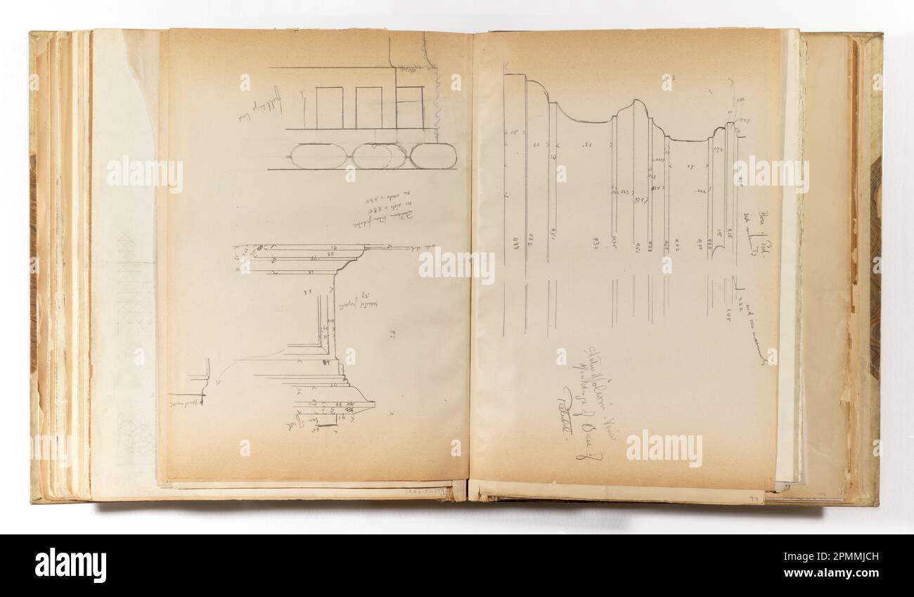 Album Page, Details of Pedestal, Possibly from Base Supporting Statue