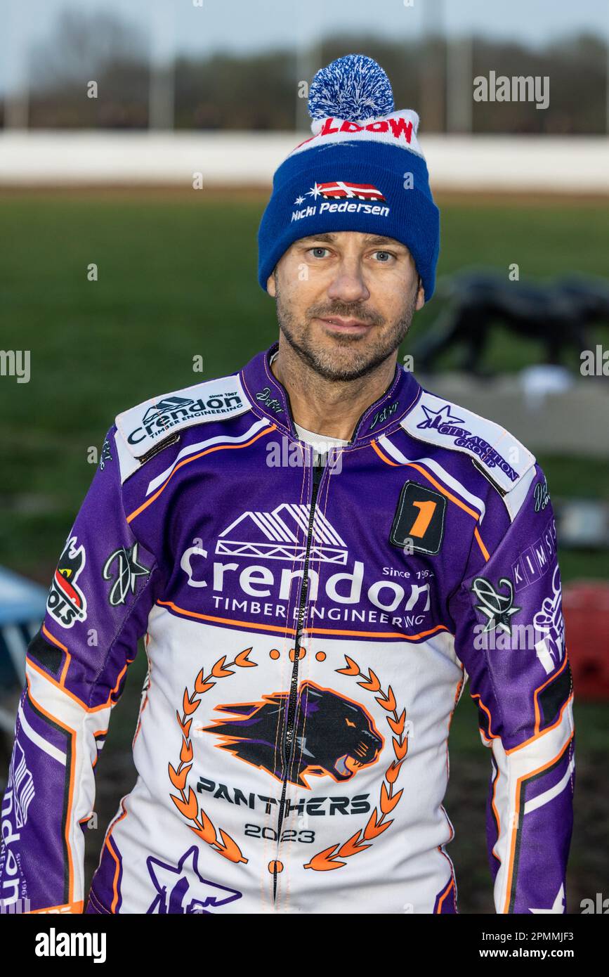 Nicki Pedersen - Peterborough Panthers Danish speedway rider 2023 season Stock Photo
