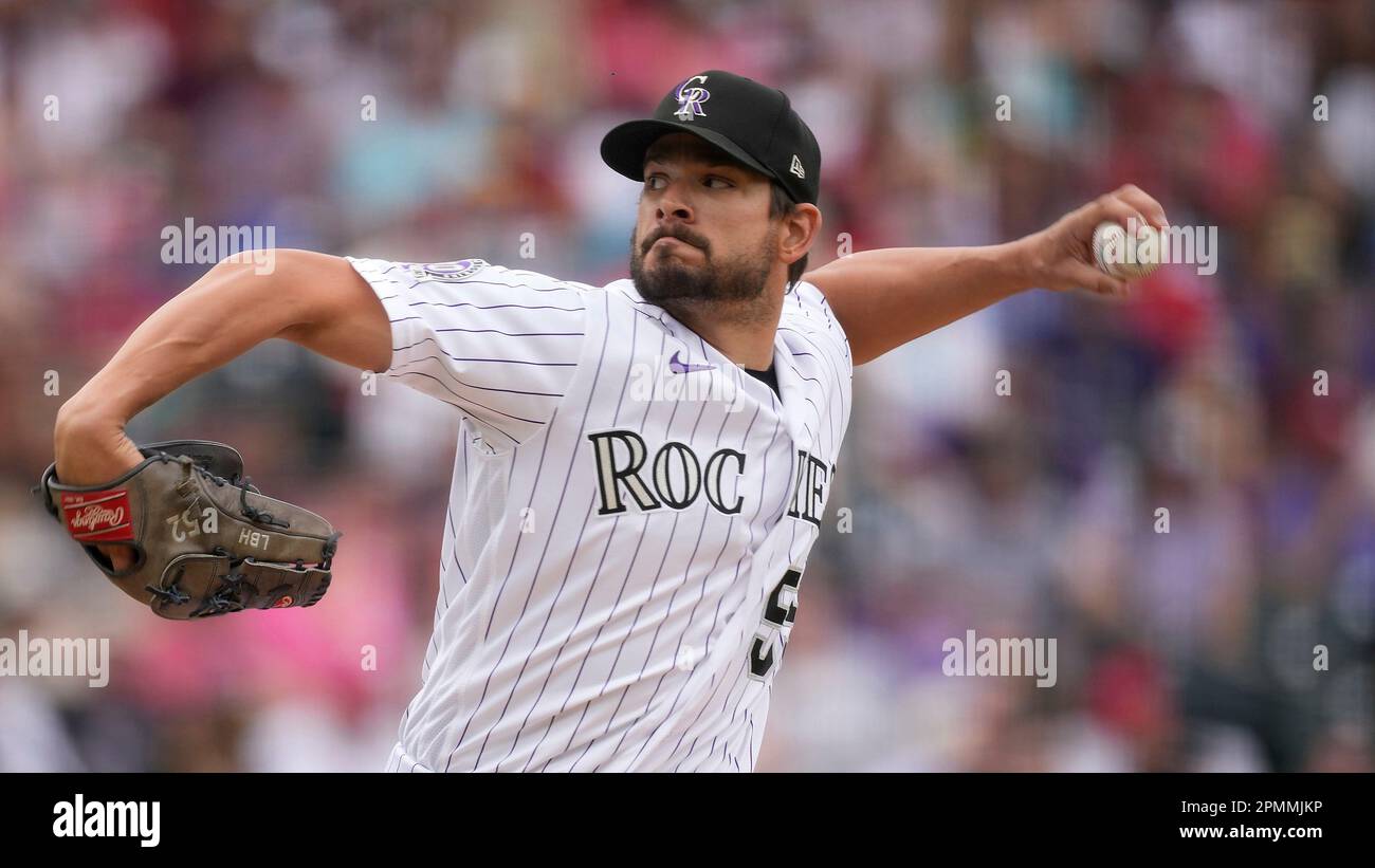 Colorado Rockies relief pitcher Brad Hand (55) in the ninth inning