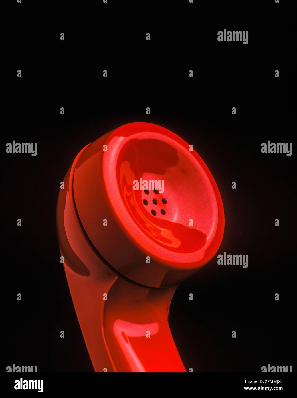 1992 HISTORICAL RED AT&T CLASSIC TELEPHONE HANDSET SPEAKER DETAIL Stock