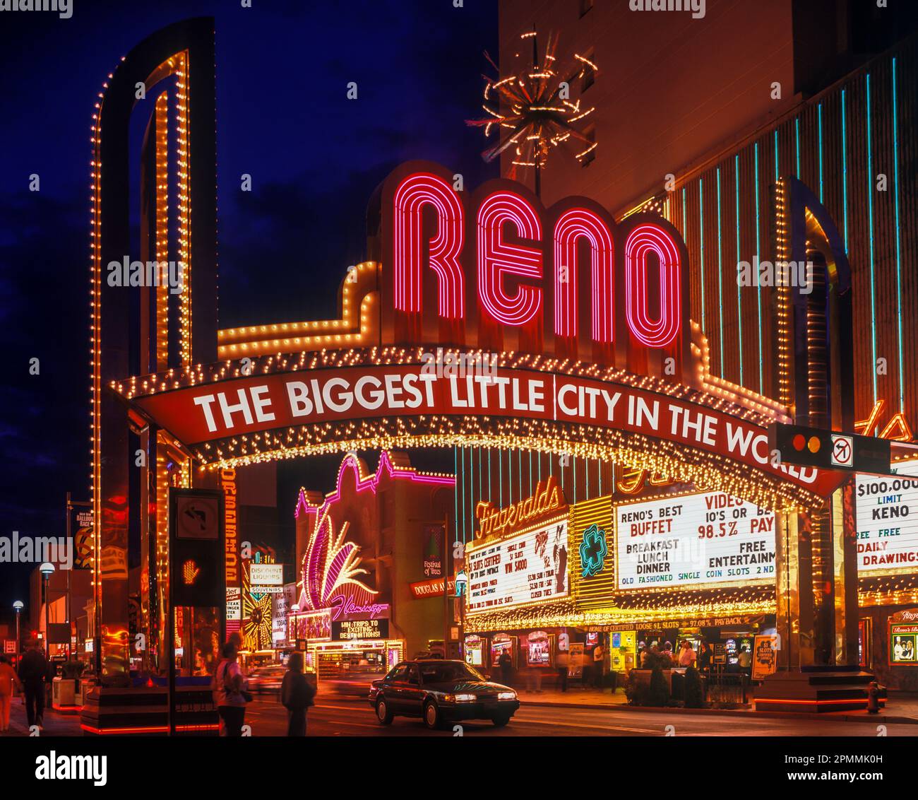 1992 HISTORICAL RENO NEON ARCHWAY SIGN VICTORIA STREET RENO NEVADA USA