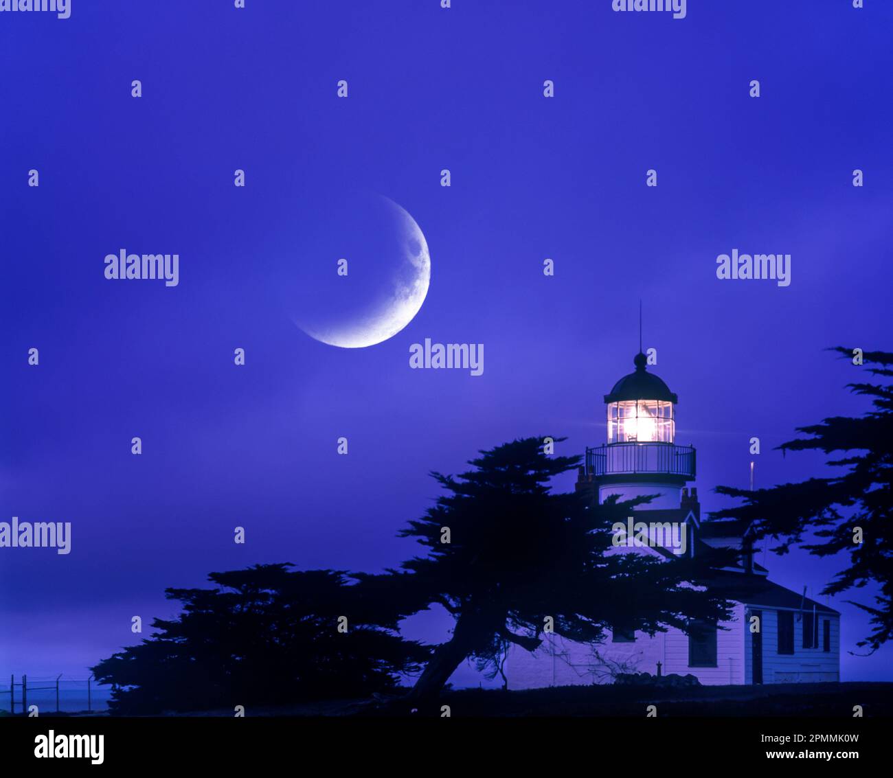 POINT PINOS LIGHTHOUSE PACIFIC GROVE MONTEREY COUNTY CALIFORNIA USA Stock Photo