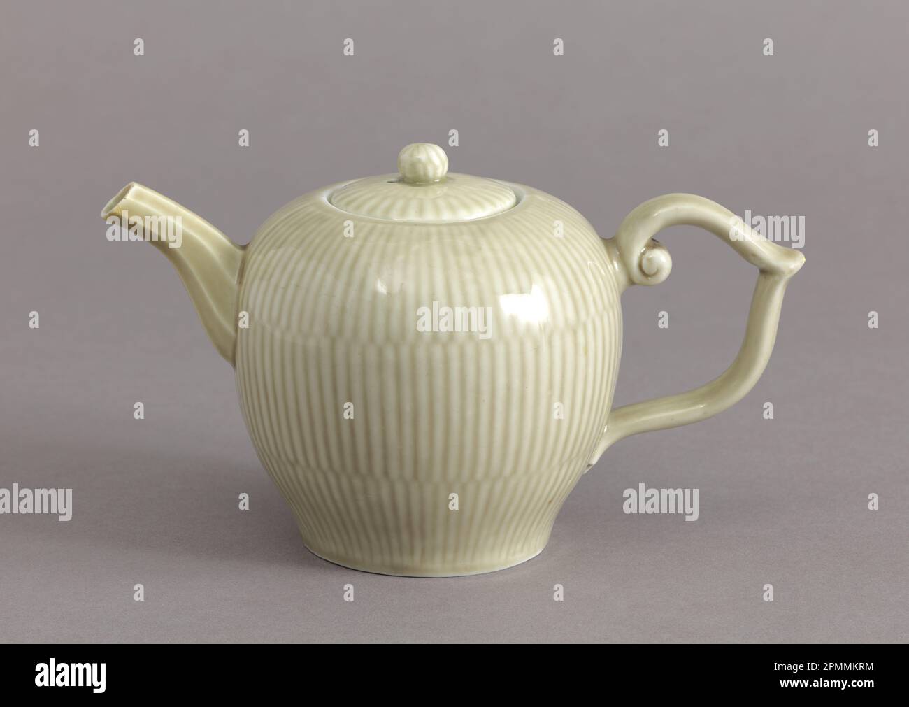 Teapot with Dark Celadon Glaze Teapot; Possibly by Johann Christoph
