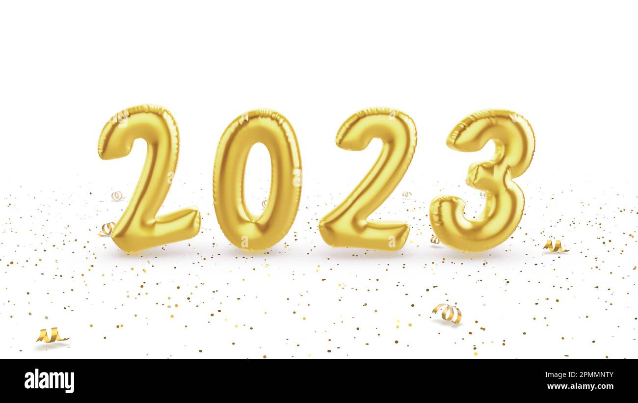 Happy new year 2023 balloon background Stock Photo