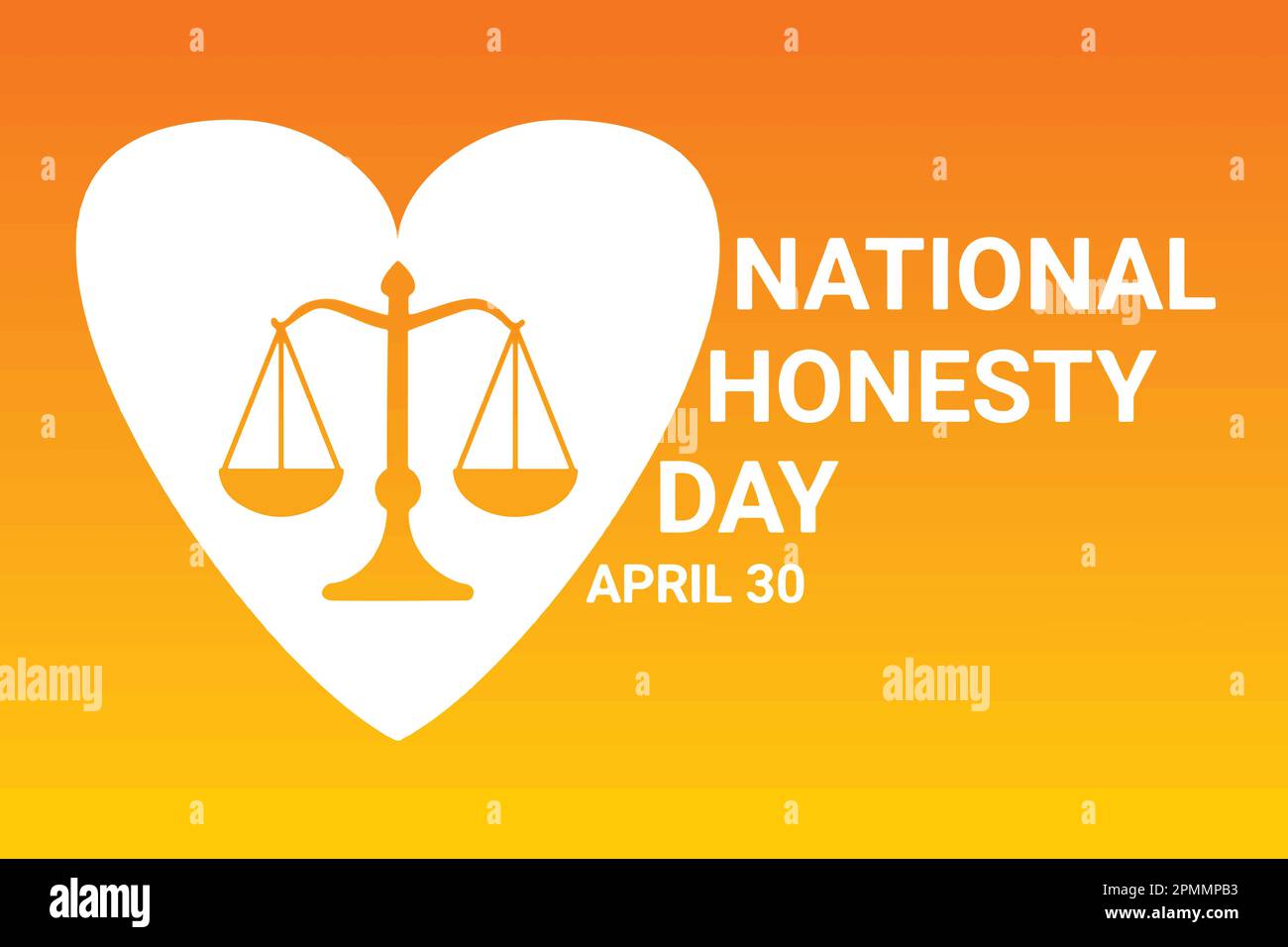 National Honesty Day. April 30. Holiday concept. Template for background, banner, card, poster with text inscription. Stock Vector