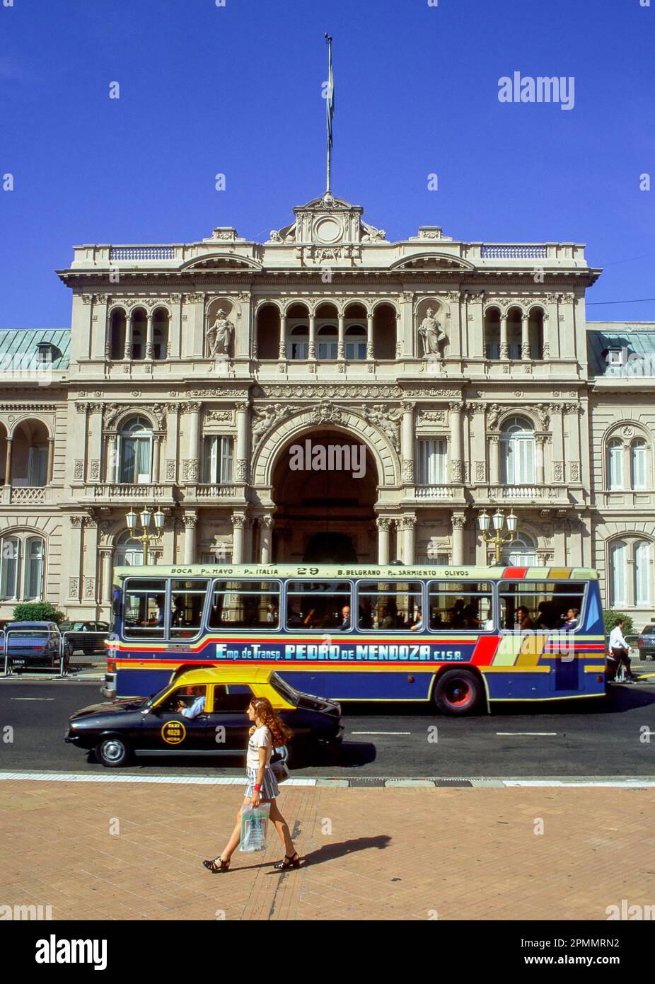 Argentina, Buenos Aires. La Casa Rosada, the Pink House or Presidential Palace is the official seat of the Government of Argentina. Stock Photo
