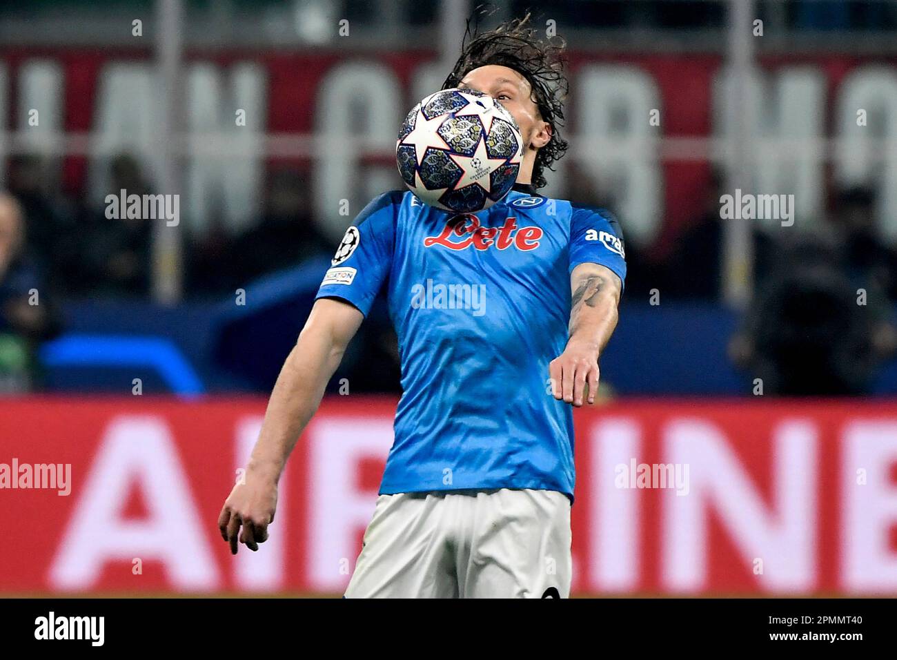 Mario Rui of SSC Napoli in action during the Champions League football ...