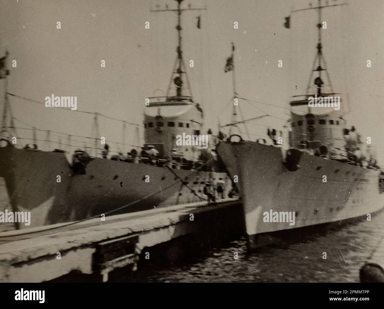 Rome, Italy may 1951 Historical photo of an Italian torpedo boat