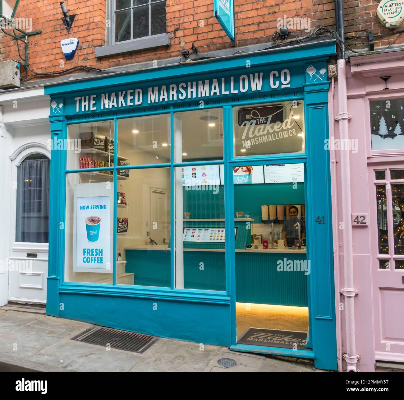 The Naked Marshmallow Company shop, Steep Hill, old town Lincoln city