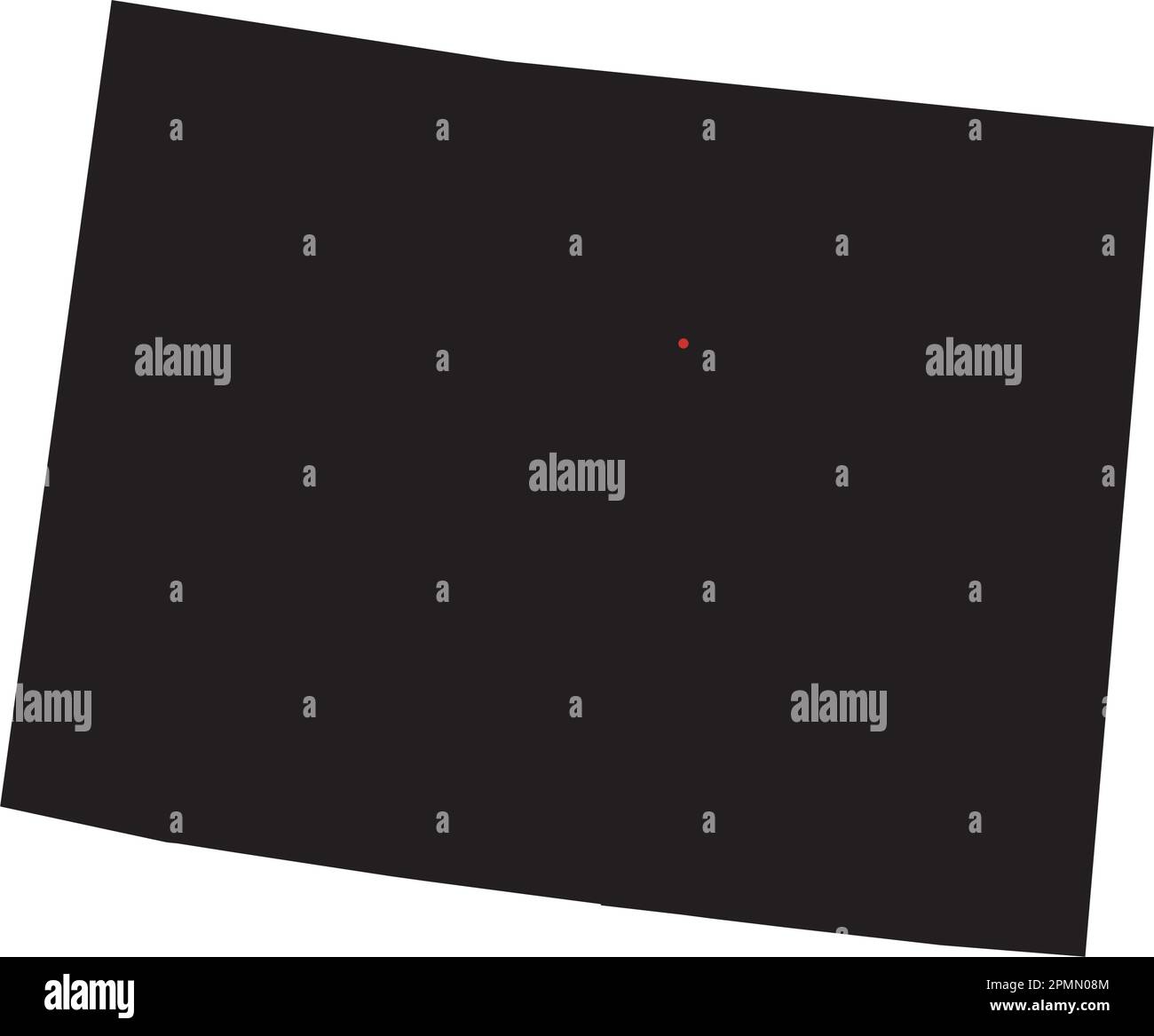 Highly Detailed Colorado Silhouette map. Stock Vector