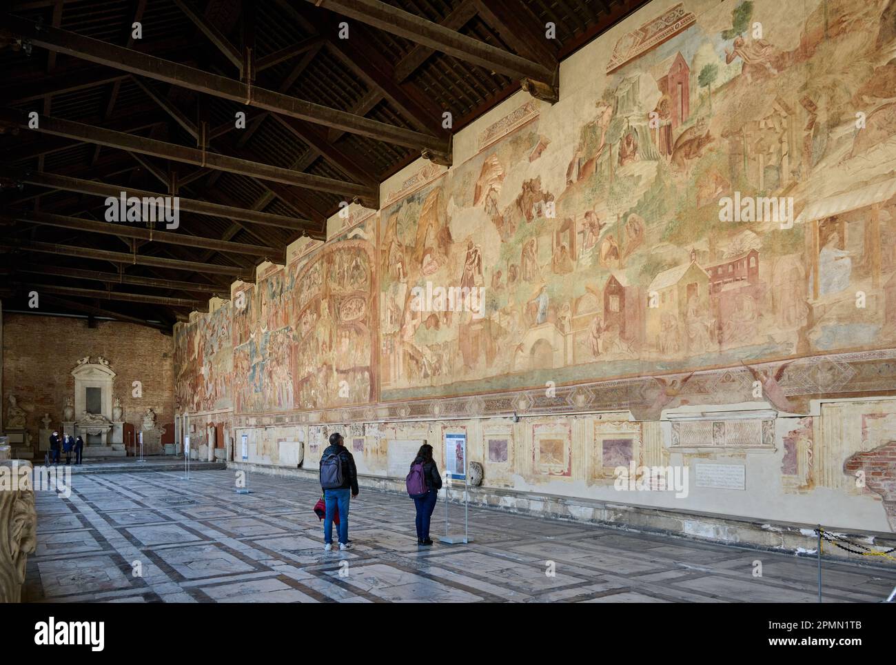 frescos in Campo Santo or Camposanto Monumentale Pisa, Tuscany, Italy Stock Photo