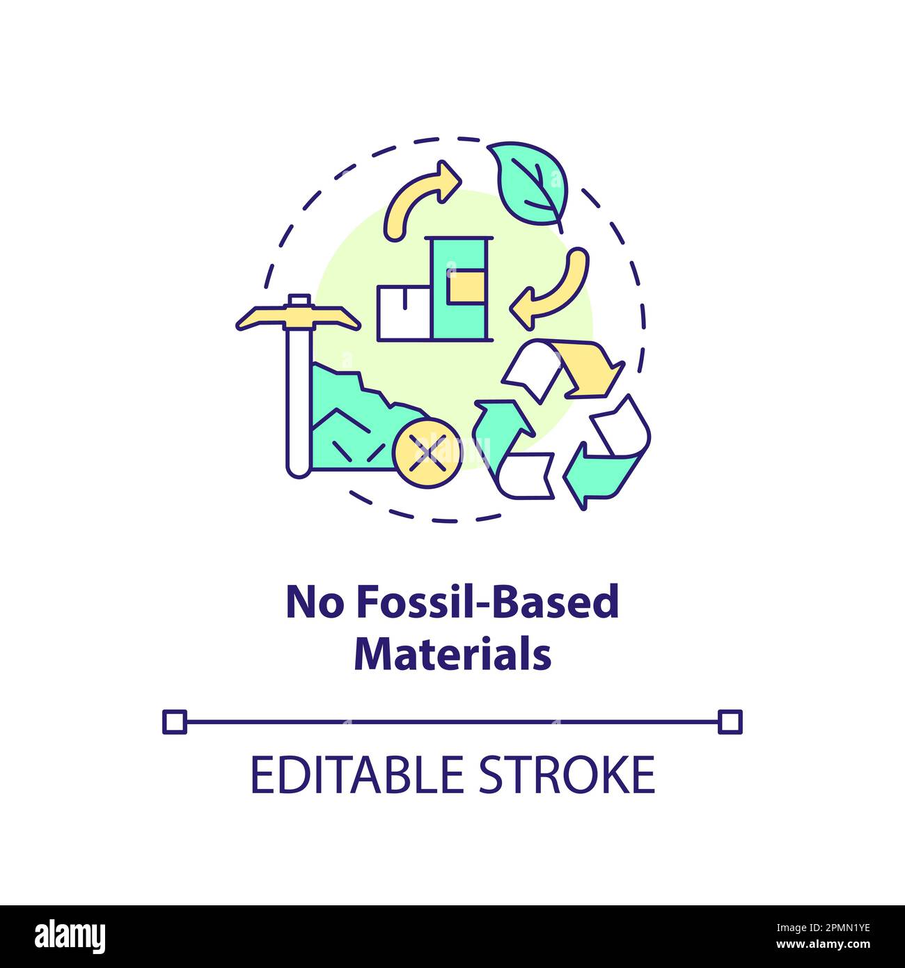 No fossil based materials concept icon Stock Vector Image & Art - Alamy