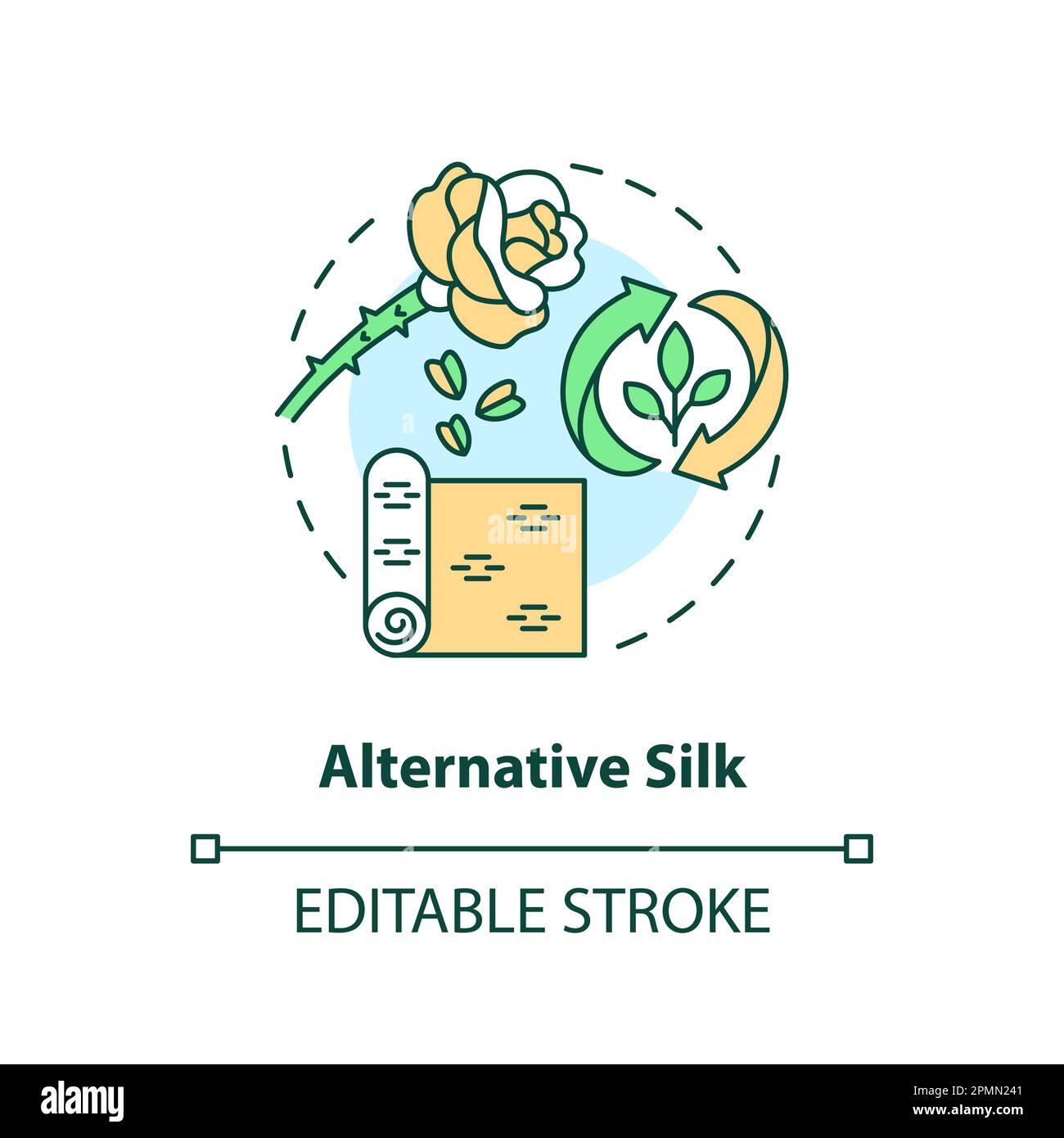Alternative silk concept icon Stock Vector