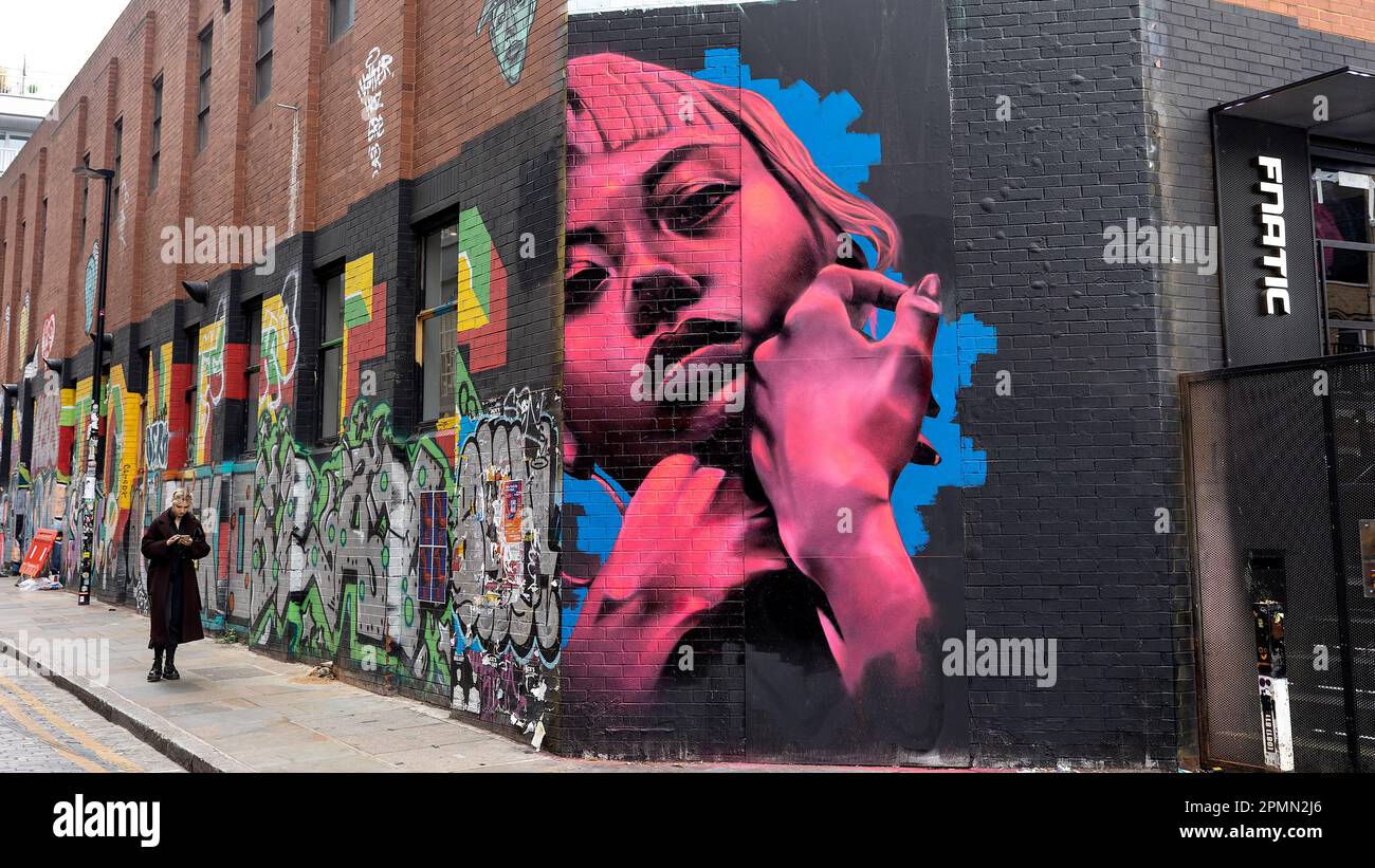 Street art exhibition in a Shoreditch gallery