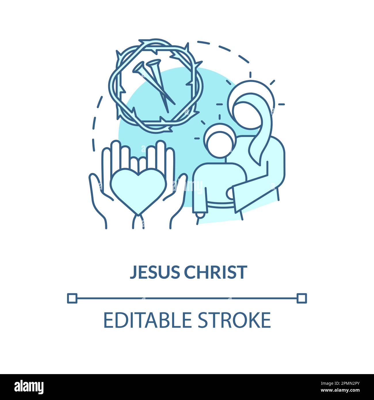 Jesus Christ turquoise concept icon Stock Vector Image & Art - Alamy