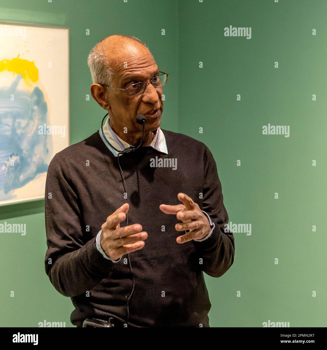 Errol Lloyd at Kettles Yard for "Paint Like the Swallow Sings Calypso