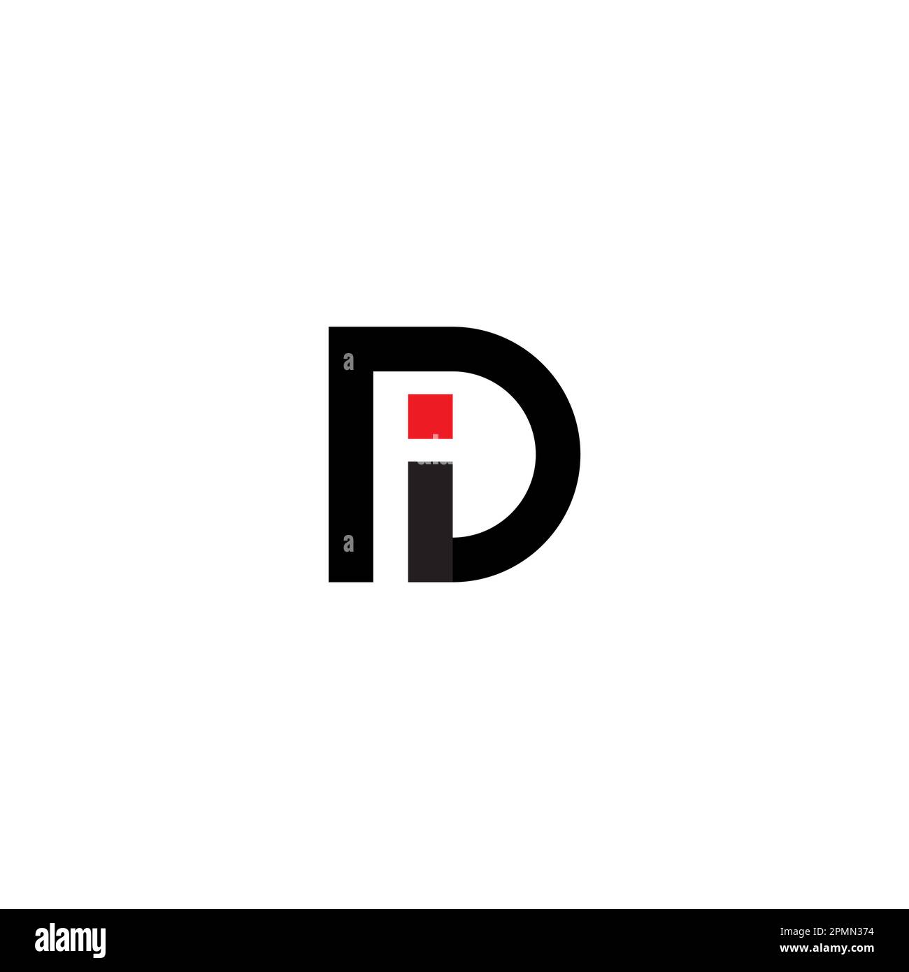 DI Logo Design. ID Logo Icon. Letter DI vector Stock Vector