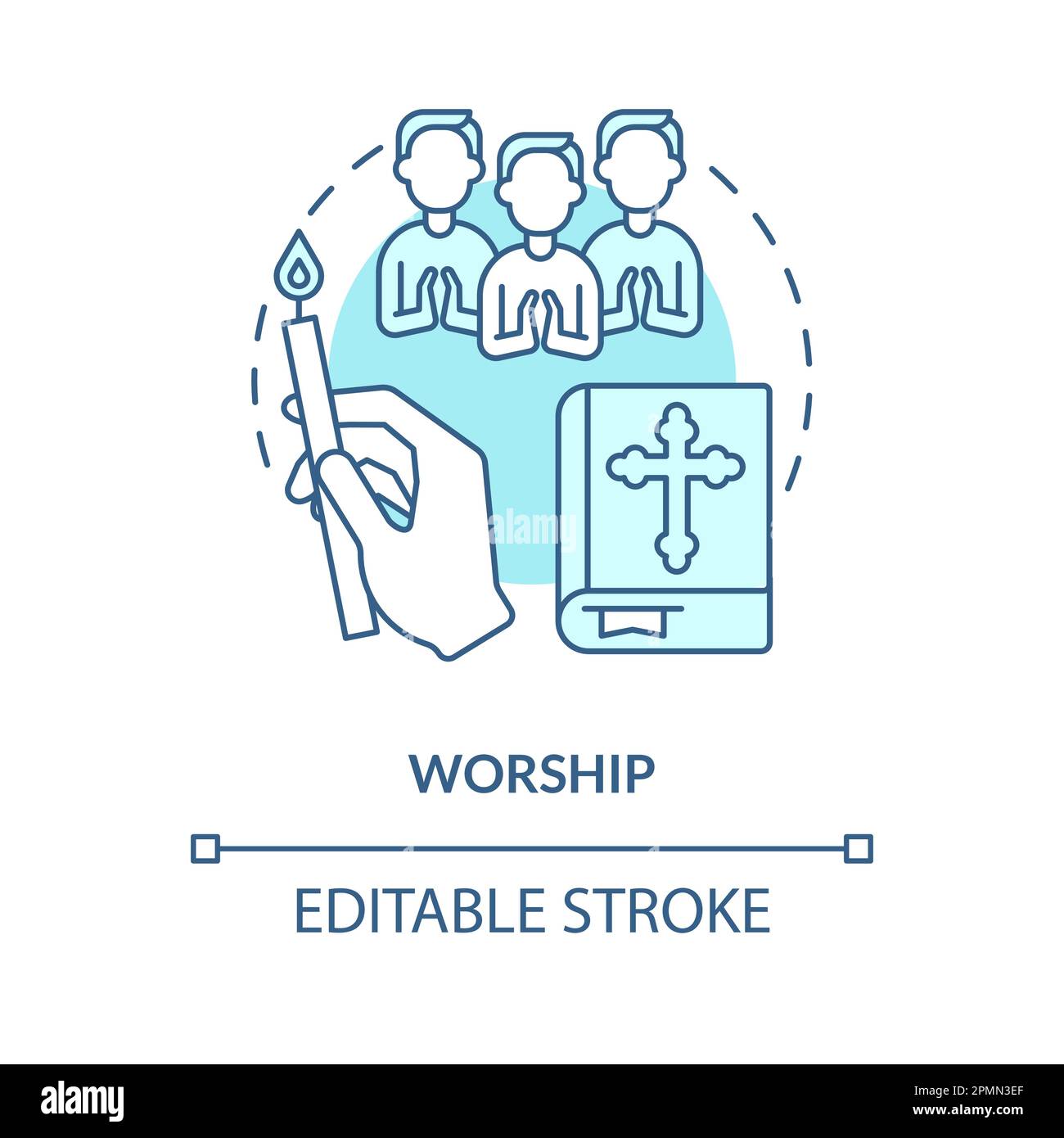 Worship turquoise concept icon Stock Vector Image & Art - Alamy