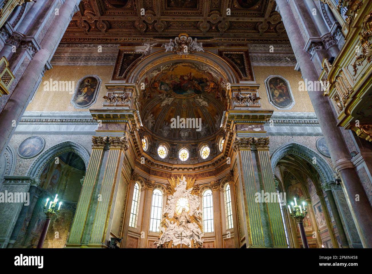 Italy, Naples - 22.10.2022: Inside of Cathedral of the Assumption of ...