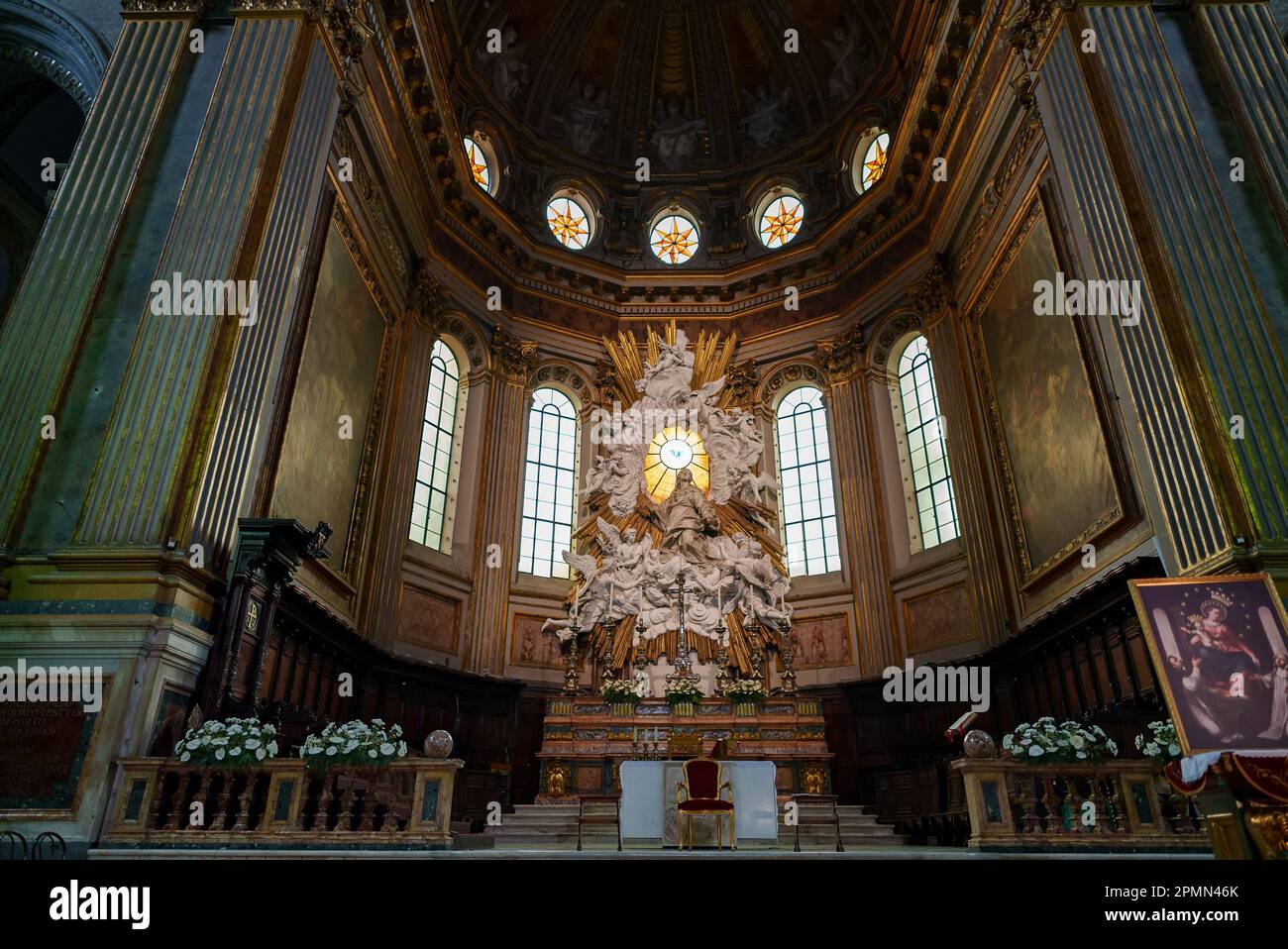 Italy, Naples - 22.10.2022: Inside of Cathedral of the Assumption of ...