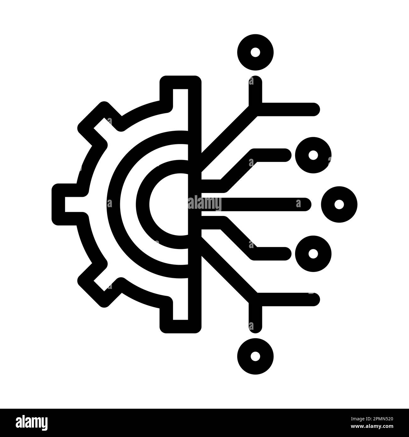 Technology Vector Thick Line Icon For Personal And Commercial Use Stock ...